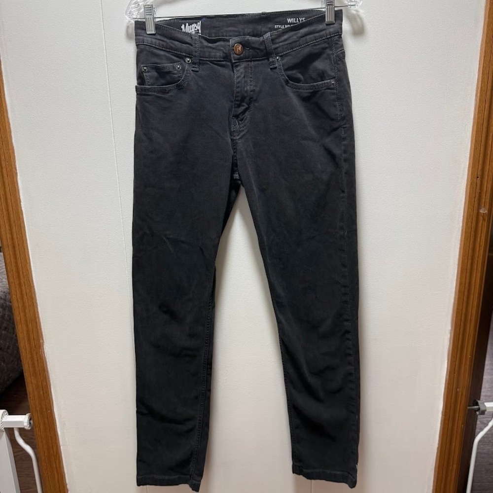 Mugsy Jeans Willys Dark Grey Stretch Slim Fit Denim Pants FLX3NDG 31x30 Mens